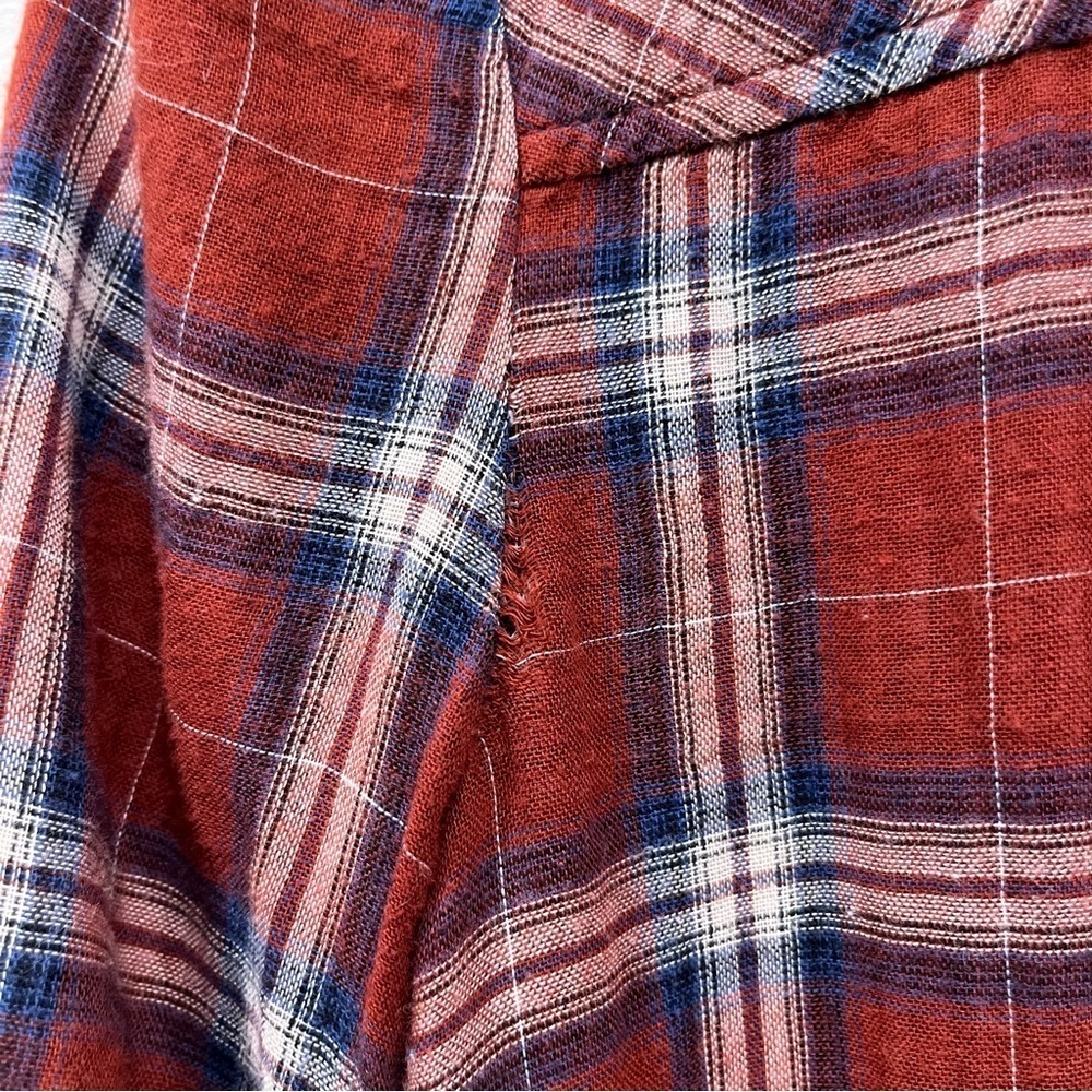 Juicy Couture Red Plaid Button-Up Shirt Dress size 4 - Picture 15 of 15